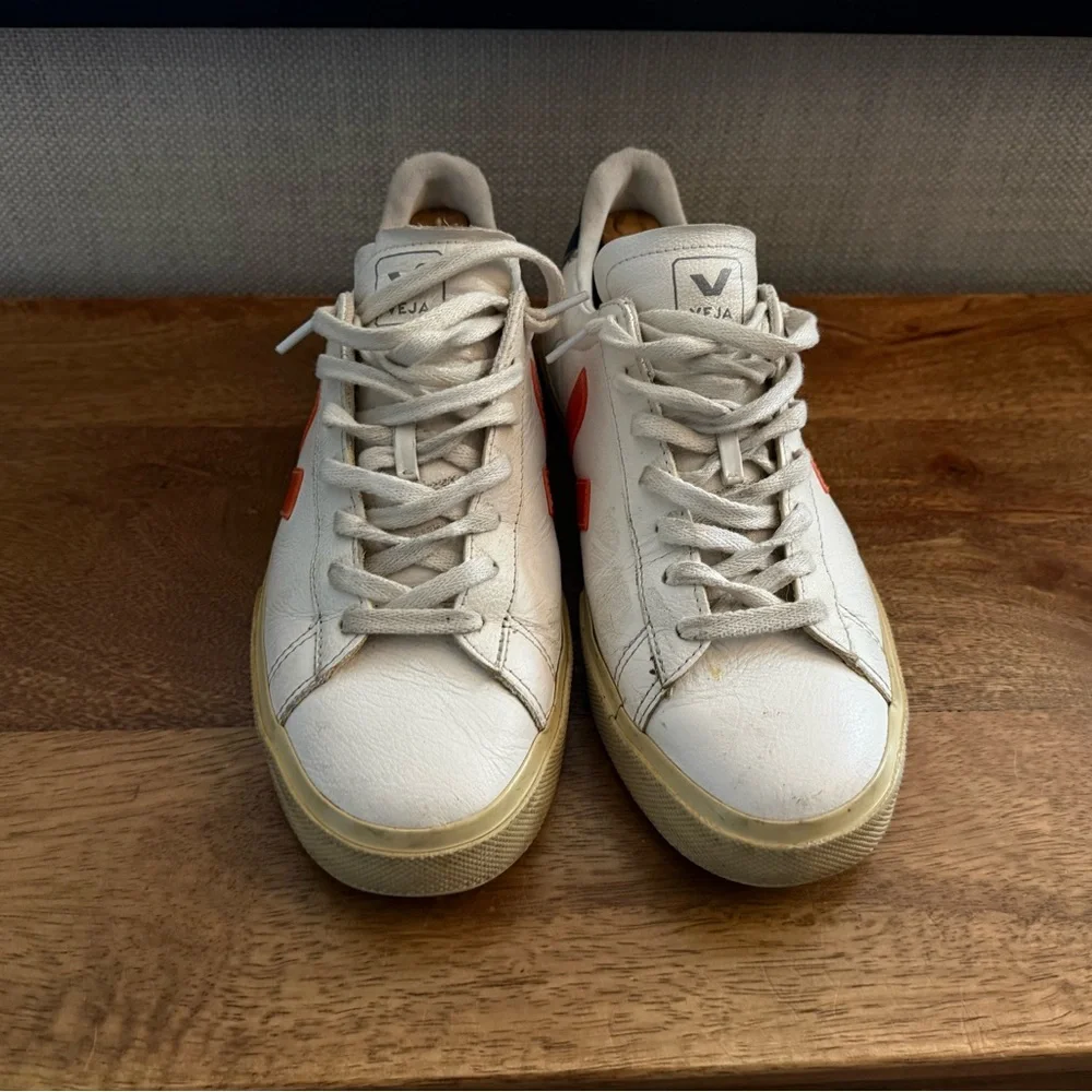 Veja Campo Chromefree Sneakers White Orange Blue 9 mens - Picture 2 of 2